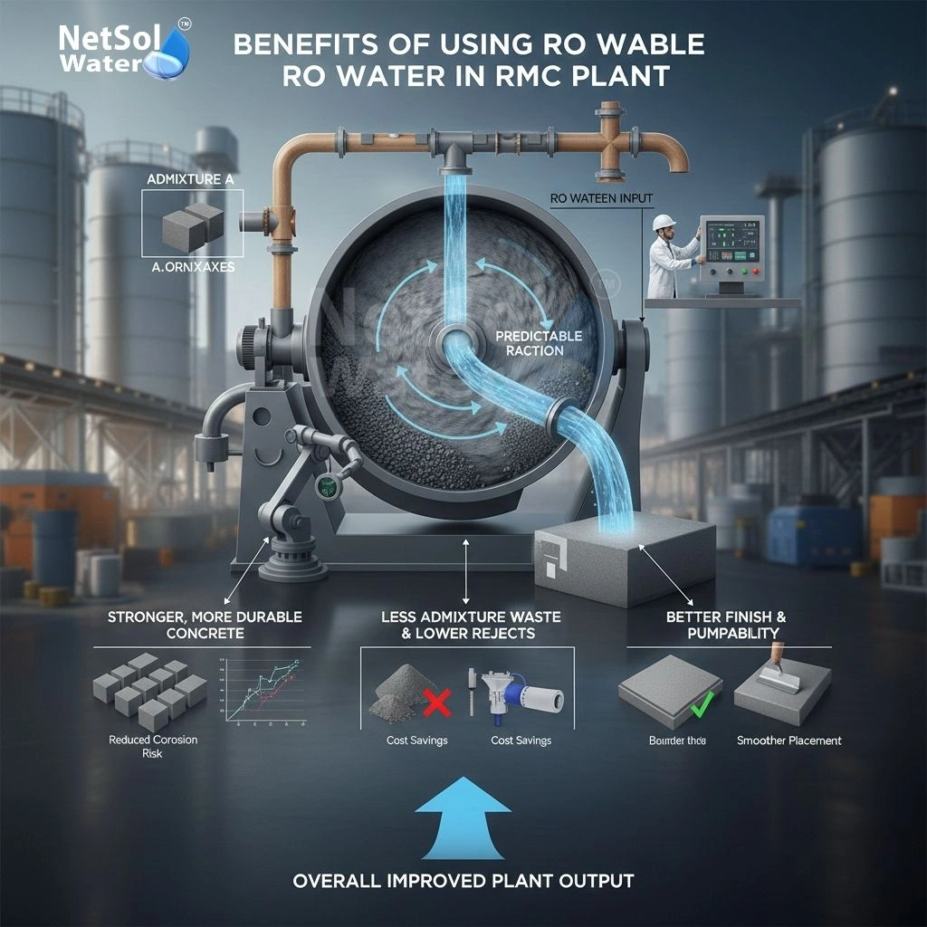 Benefits of using RO water in RMC plant