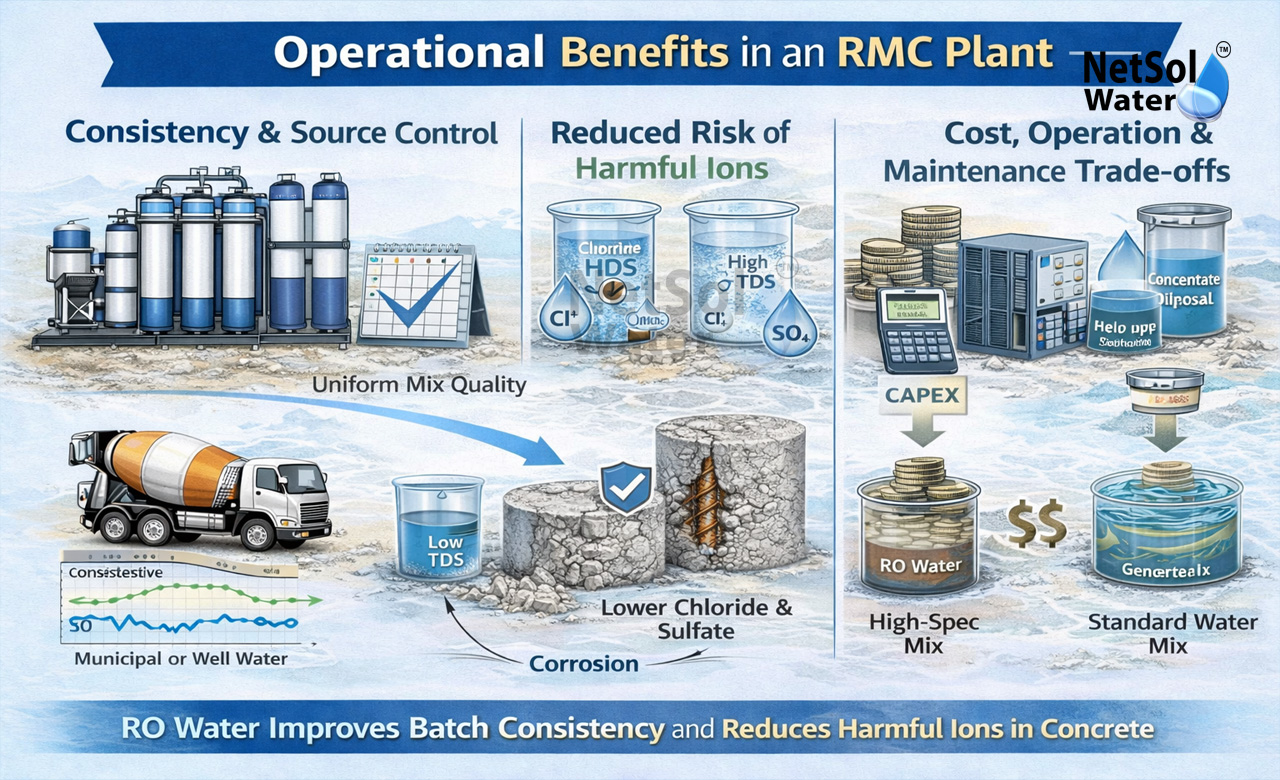 Operational benefits in an RMC plant