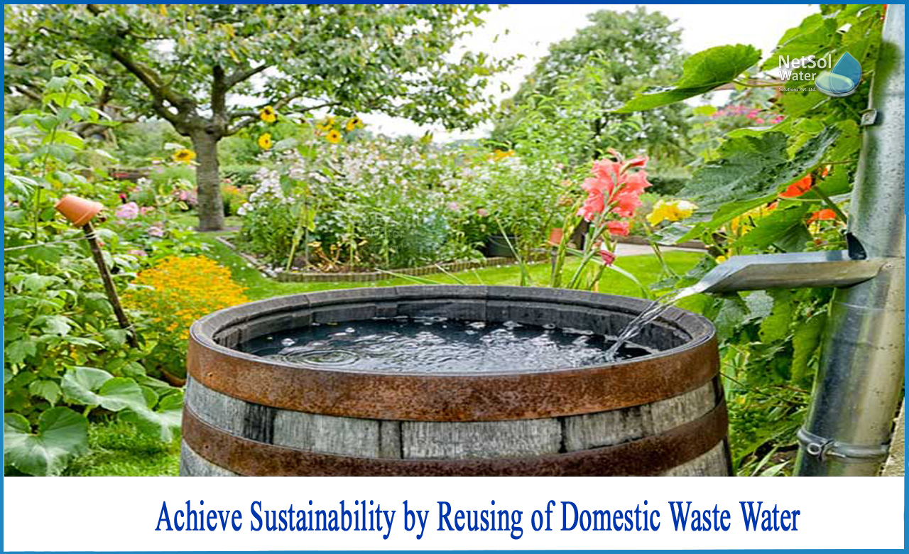 recycling of domestic wastewater, recycling and reuse of domestic waste, water recycling process