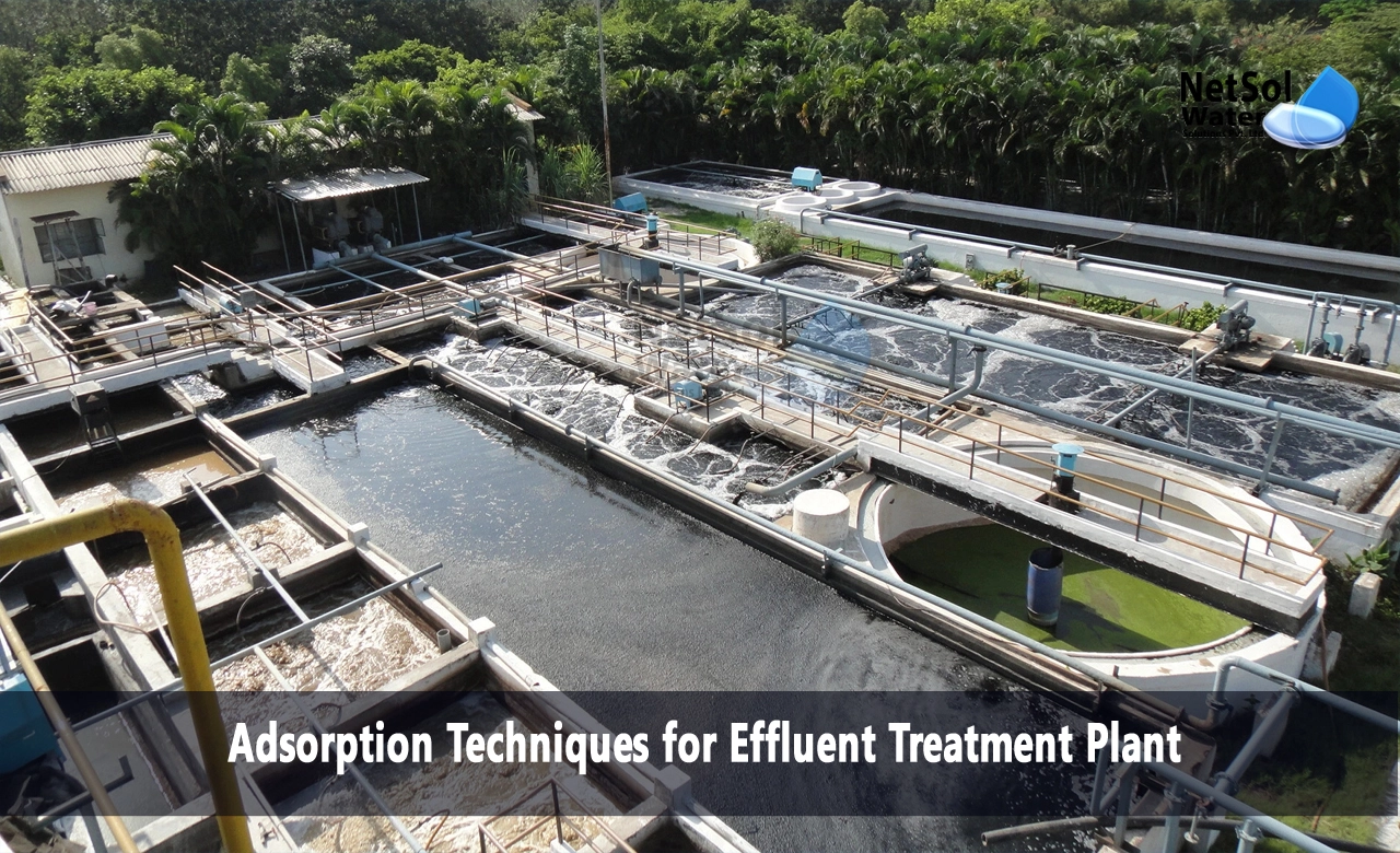 What are the different types of adsorption techniques, What is effluent adsorption, What is the most common absorption process used in a water treatment plant