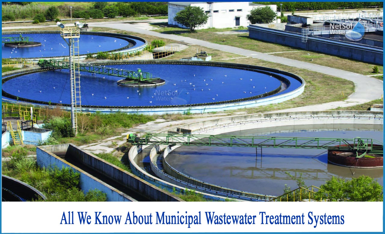 municipal wastewater treatment process, municipal sewage system, municipal wastewater characteristics