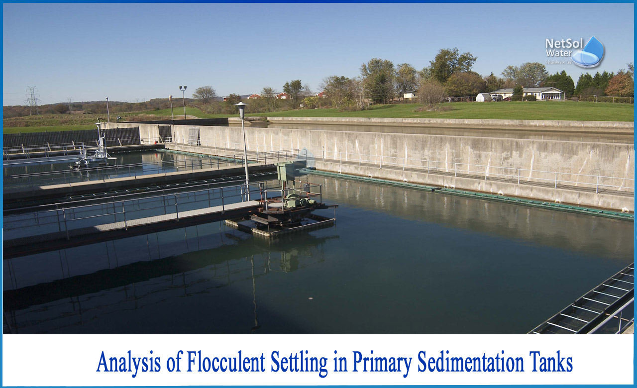 what is flocculent settling, design criteria for primary sedimentation tank, what is discrete settling