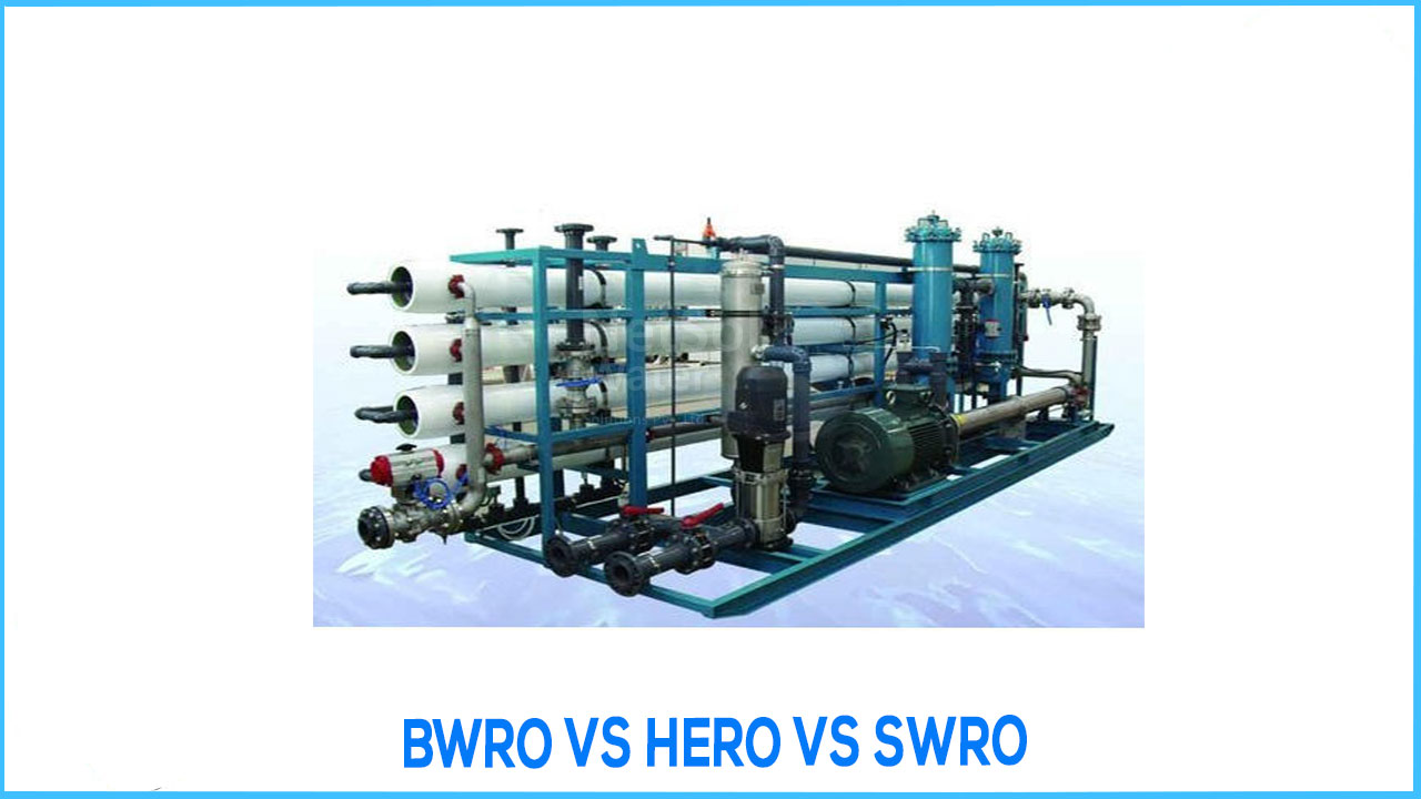 Difference between BWRO, HERO, and SWRO