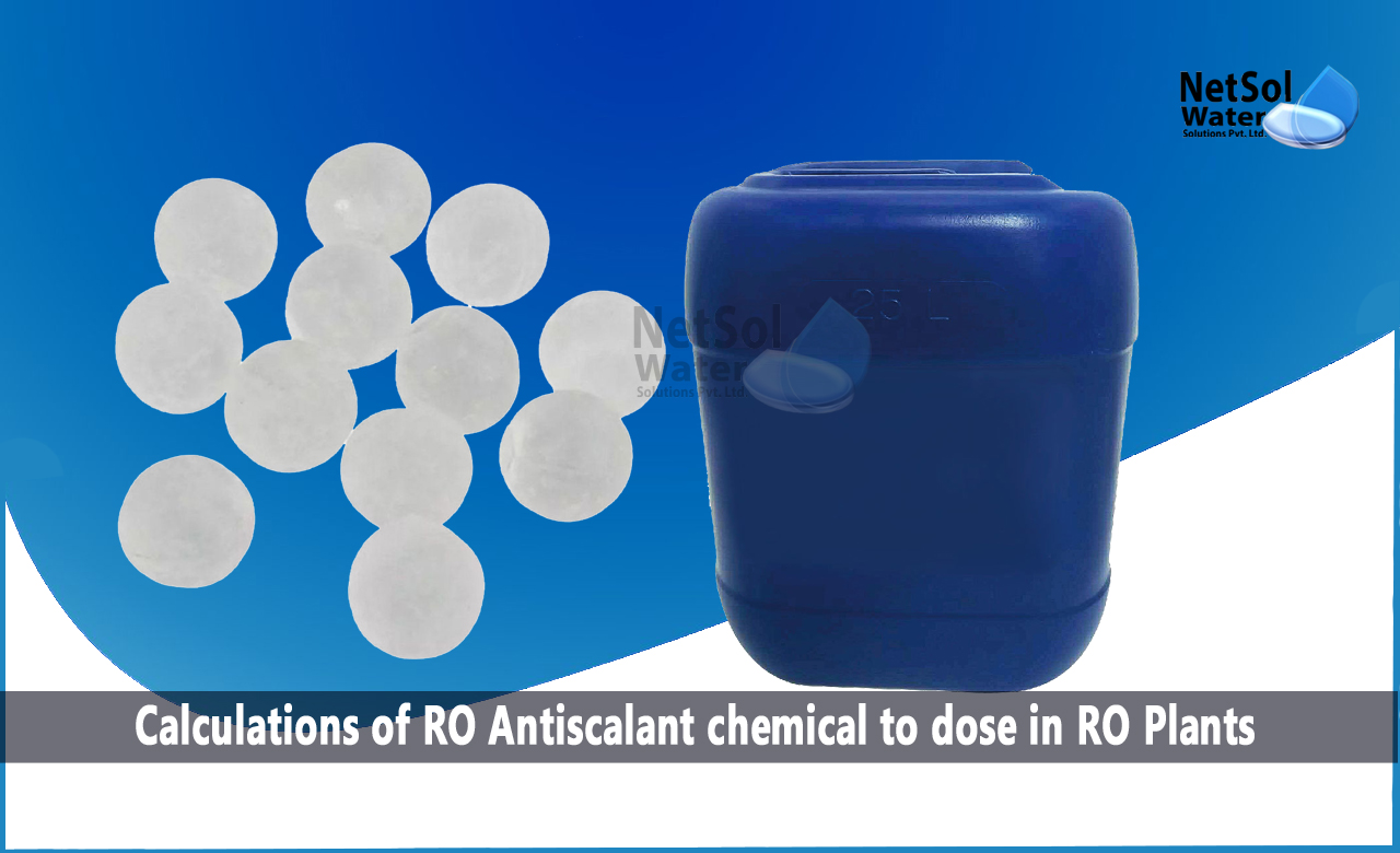 Calculations of RO Antiscalant dosed in RO Plants