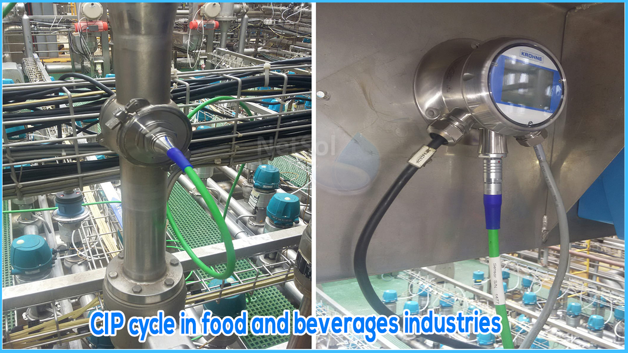 CIP cycle in food and beverages industries