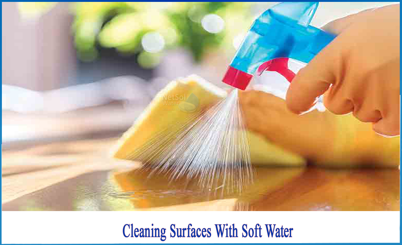 soft water vs hard water, cleaning surfaces with soft water