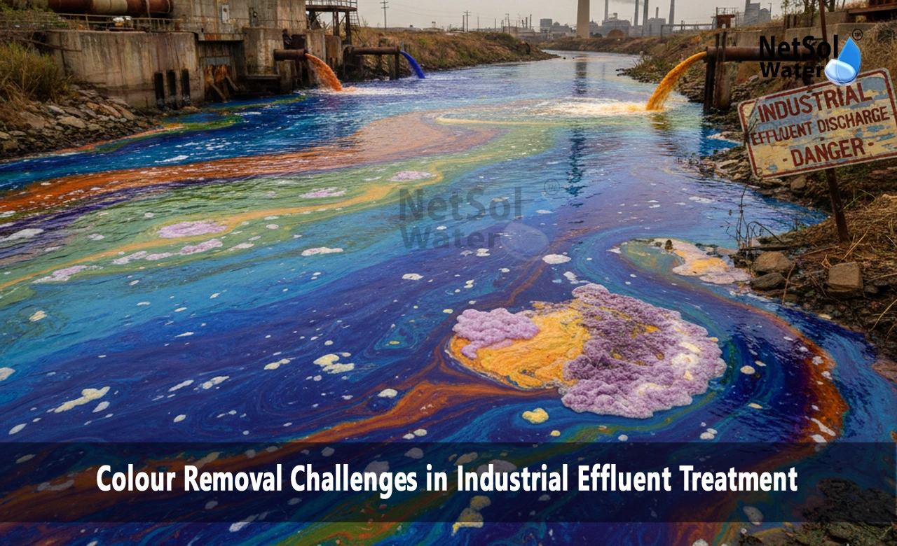 How to remove color in wastewater treatment, Which industry effluent contains a high amount of color, What are the methods of removing dyes from wastewater