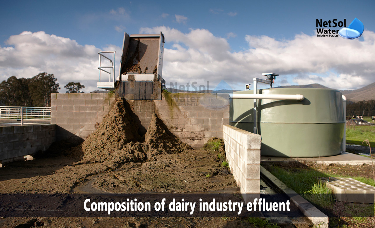 dairy wastewater characteristics, what is dairy wastewater, Composition of dairy industry effluent