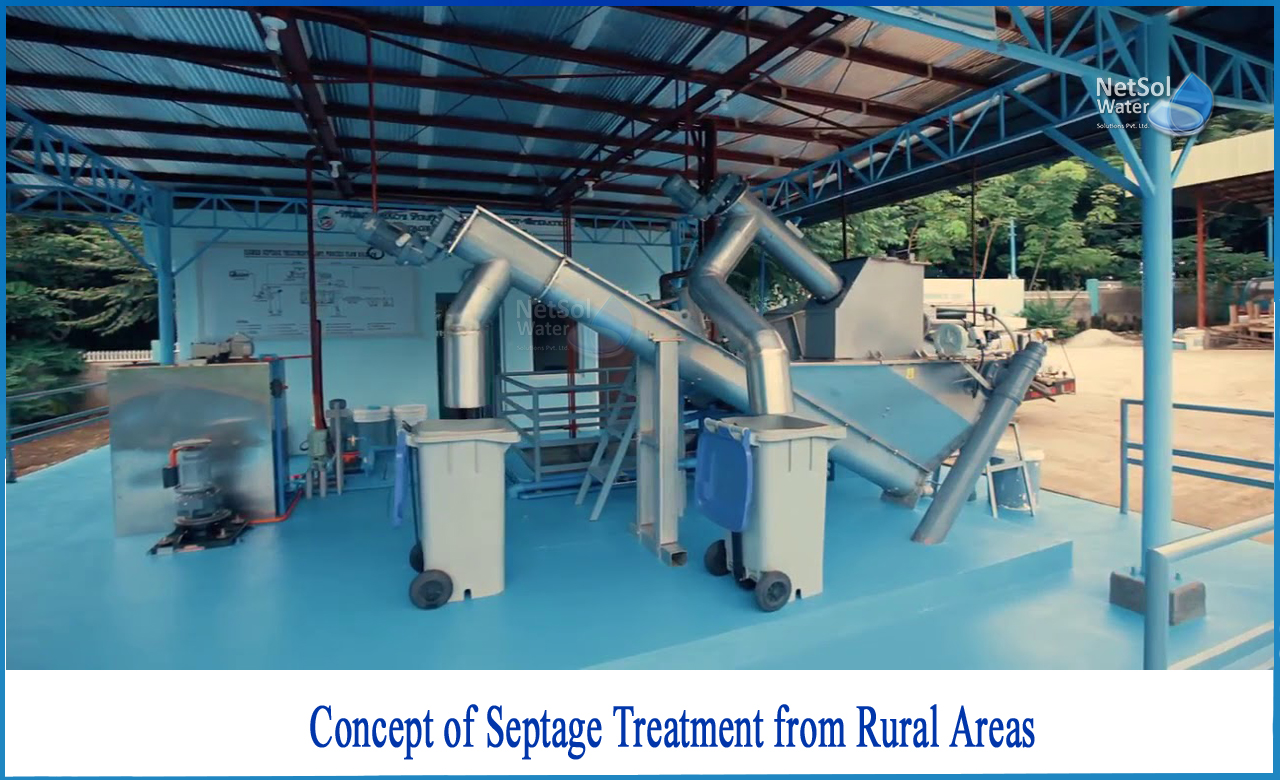 septage treatment plant, difference between septage and sewage, septage treatment process