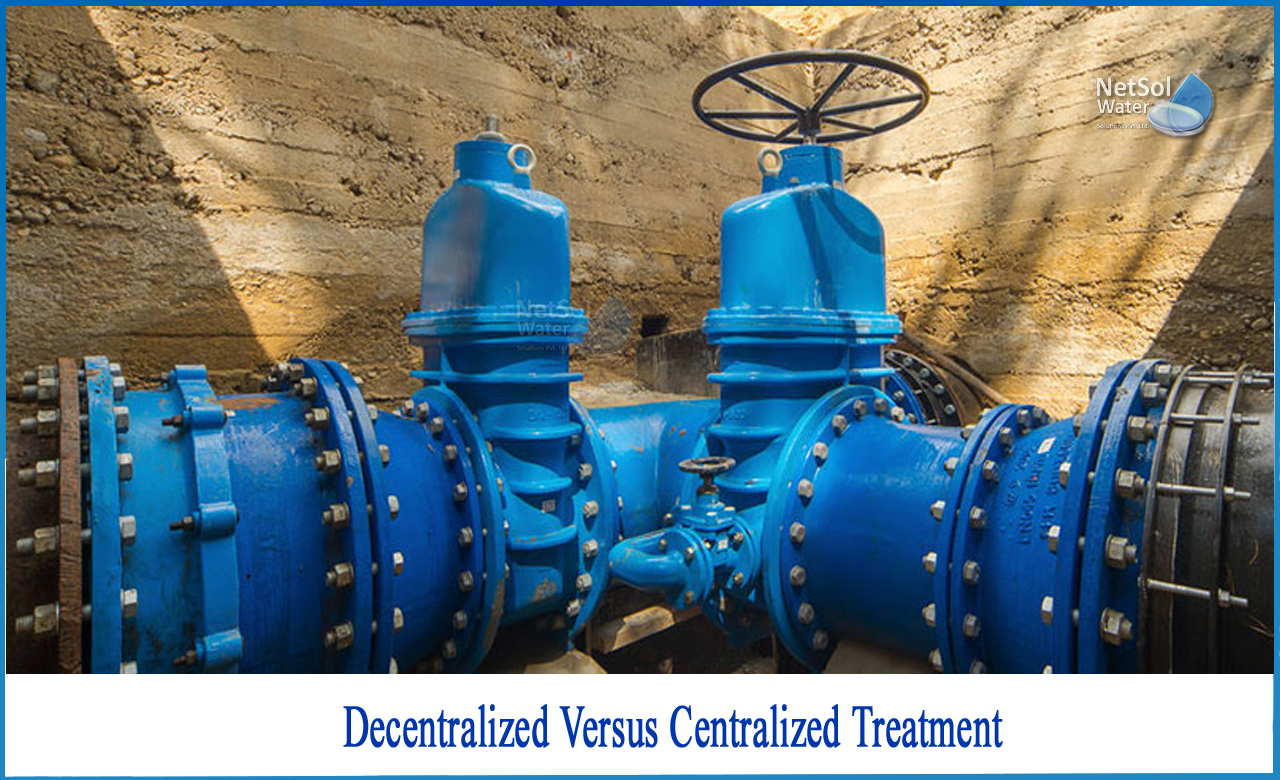 difference between centralised and decentralised waste management, what is decentralized wastewater treatment, centralized wastewater treatment