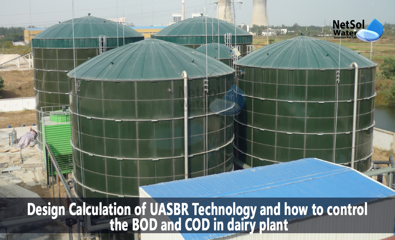 Design Calculation of UASBR Technology, Calculation of Wastewater Flow Rate, Calculation of BOD and COD Load