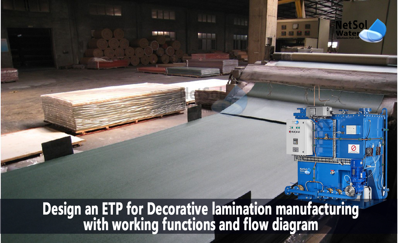 design an effluent treatment plant for Decorative lamination manufacturing industry