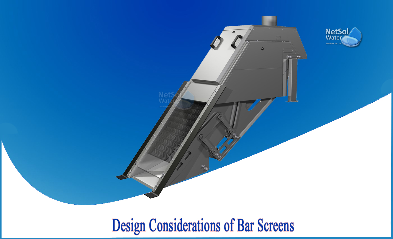 manual bar screen design, design of screen chamber, bar screen chamber design