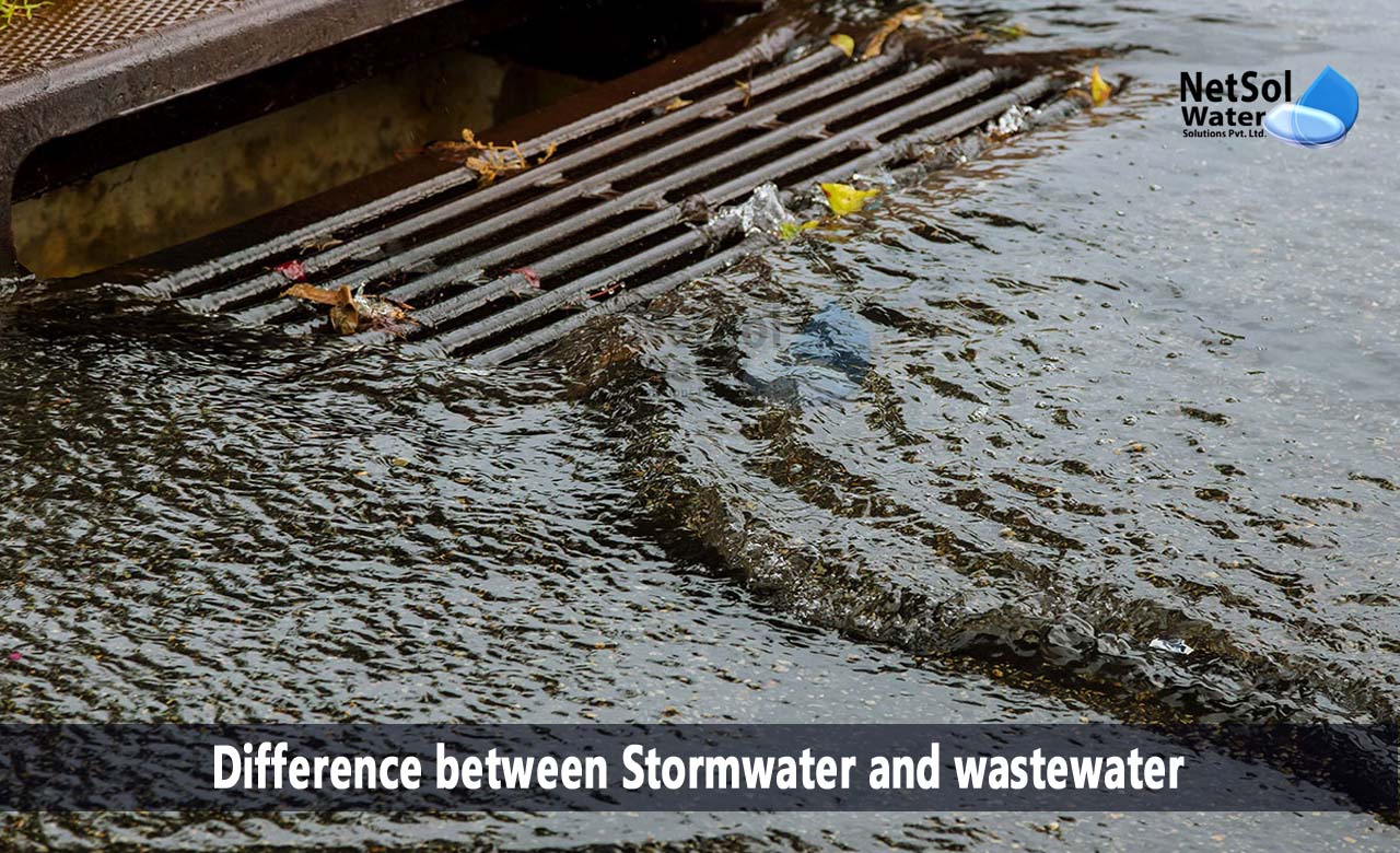 what is drinking water, Difference between Stormwater and wastewater, storm water drain