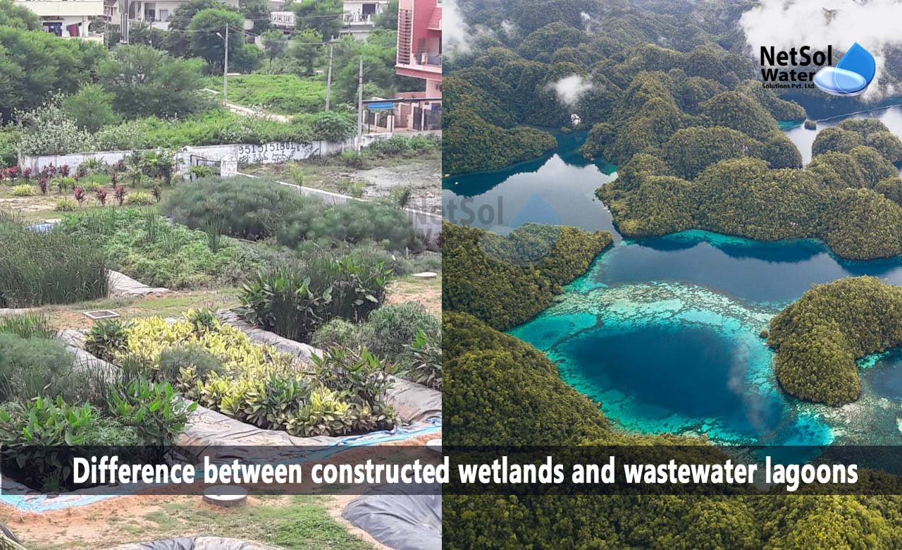 What are constructed wetlands, What are wastewater lagoons, Feature of wastewater lagoons