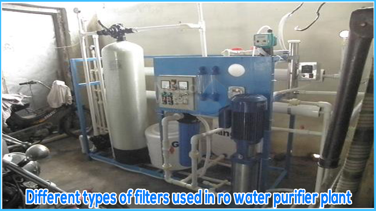 Different types of filters used in RO water purifier plant 