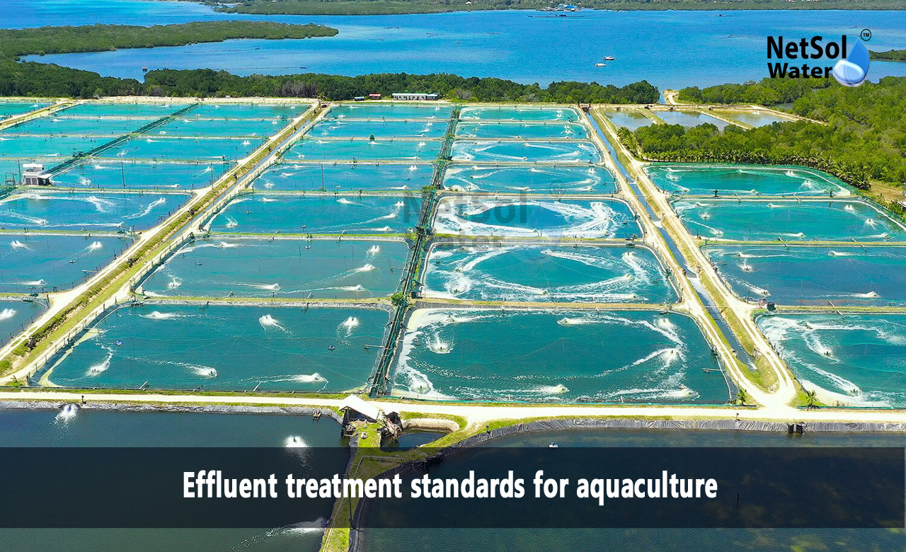 What are the different types of effluent standards, What is the effluent standard for wastewater treatment, Selected effluent treatment standards practiced in aquaculture