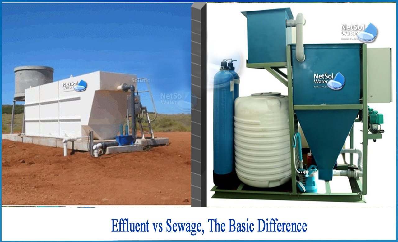 difference between sewage and effluents, difference between sewage and industrial effluent, difference between stp and etp