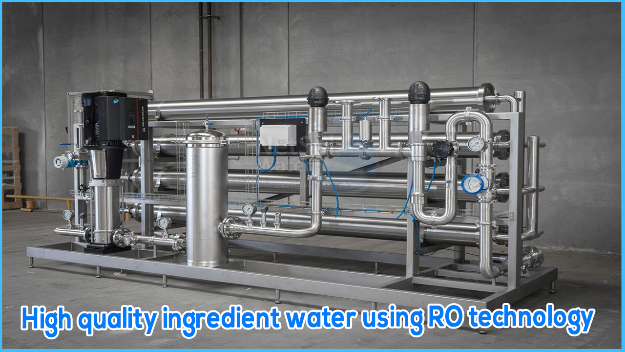 High quality ingredient water using RO technology