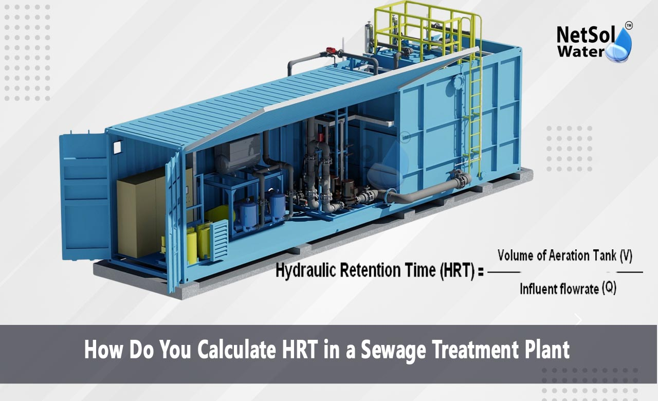 What is the formula for HRT calculation, What is HRT in wastewater treatment, How do you calculate retention time in STP