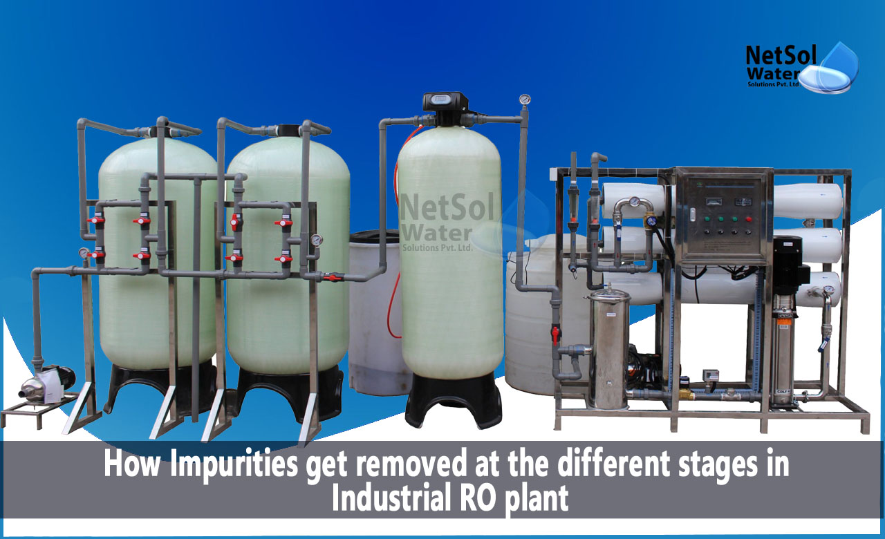 RO Plant working cycle, Impurities get removed at different stages in Industrial RO plant