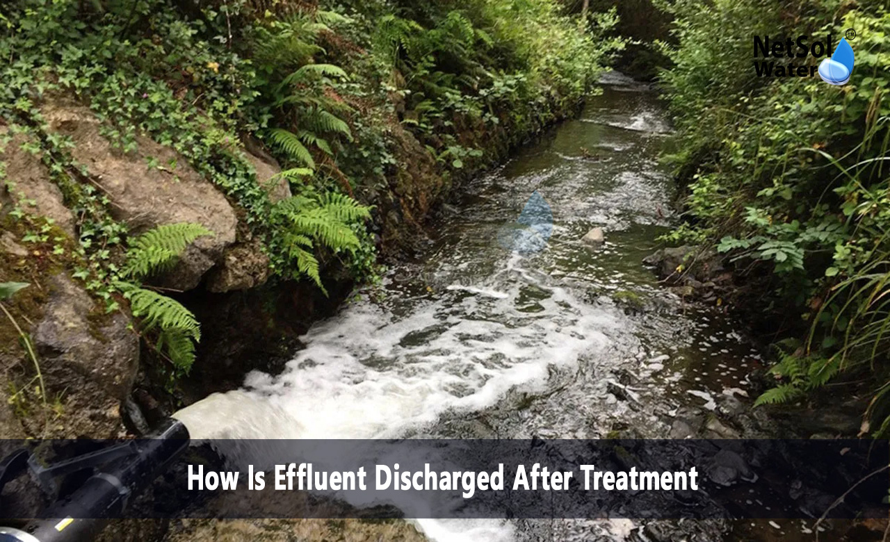 What happens to effluent after it is treated, How is effluent discharged, Where is the water discharged after treatment