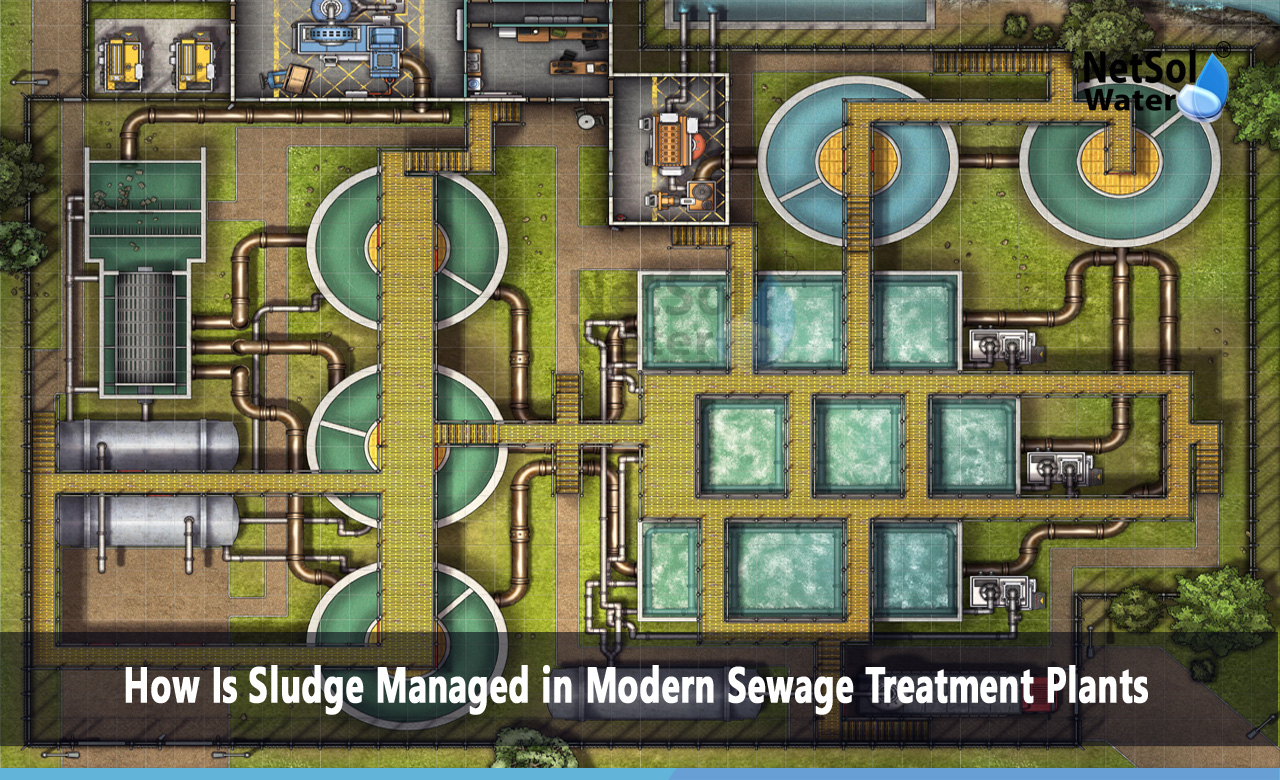 How is sludge treated in a wastewater treatment plant, What is the best treatment for sewage sludge, How does a modern sewage treatment plant work