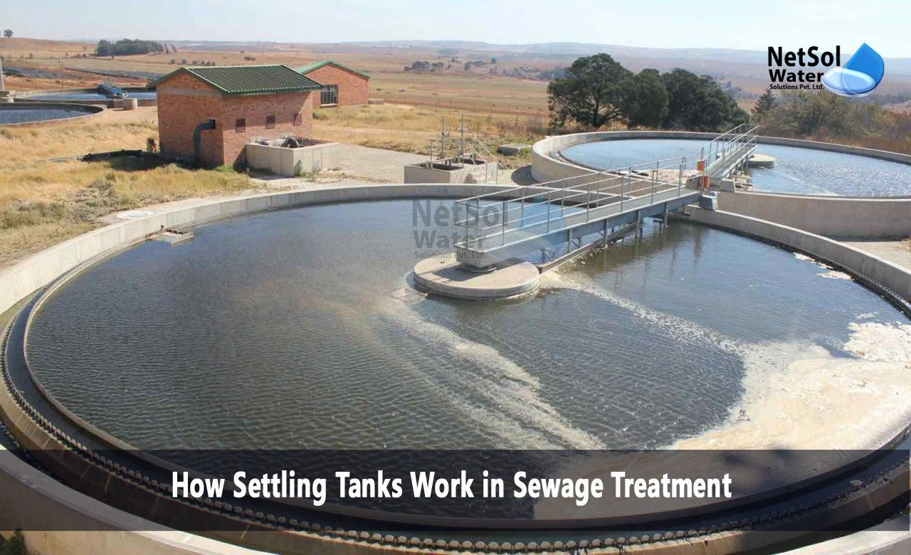 How does a settling tank work, What is settling process in wastewater treatment, What is sedimentation tank in sewage treatment plant