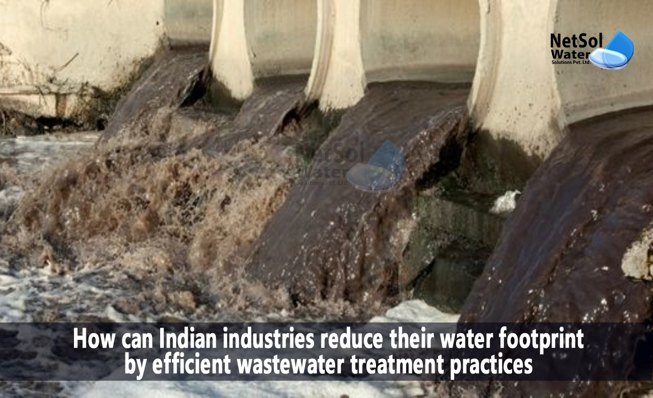 How can indian industries reduce their water footprint by wwtp, how can demand of water be reduced