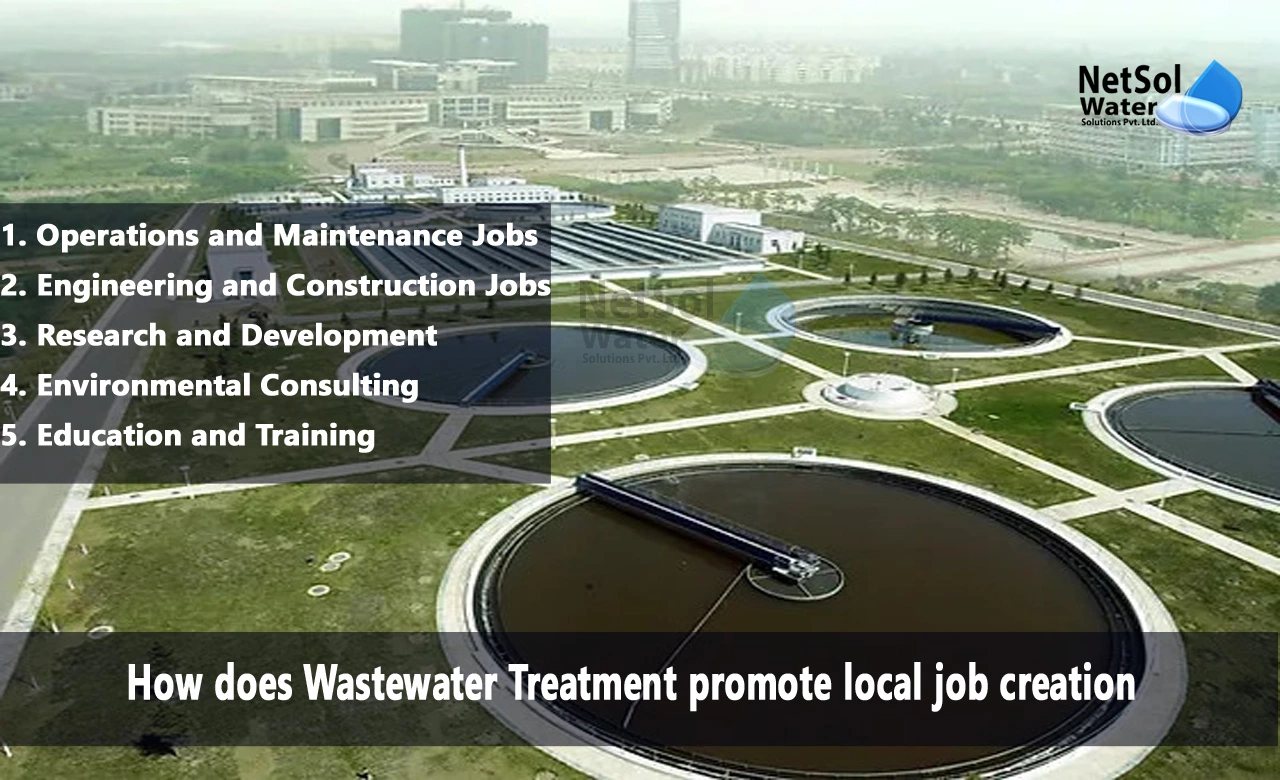 importance of wastewater treatment, application of wastewater treatment, How does wastewater treatment promote local job creation