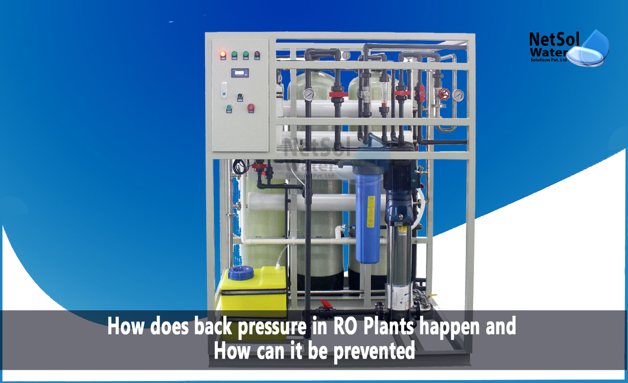 Why does back pressure occur in RO Plants, How is back pressure created in RO Plants, How is back pressure prevented in RO Plants