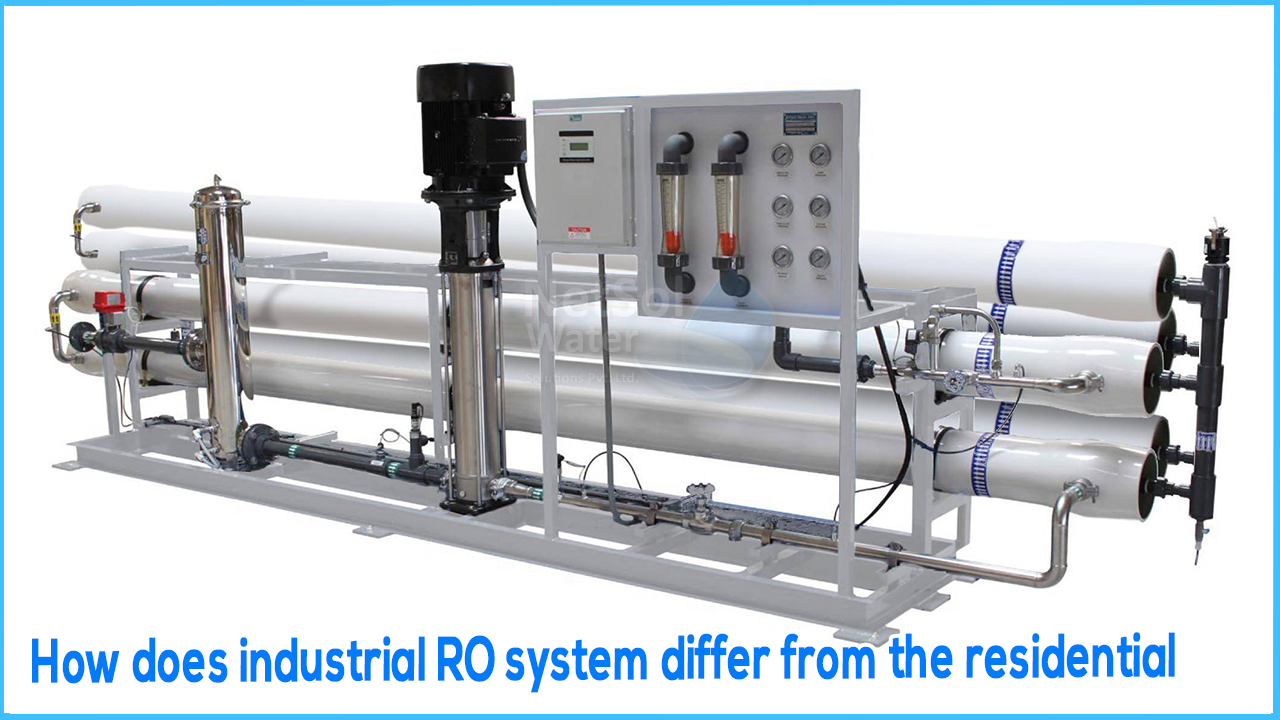 How does industrial RO system differ from the residential