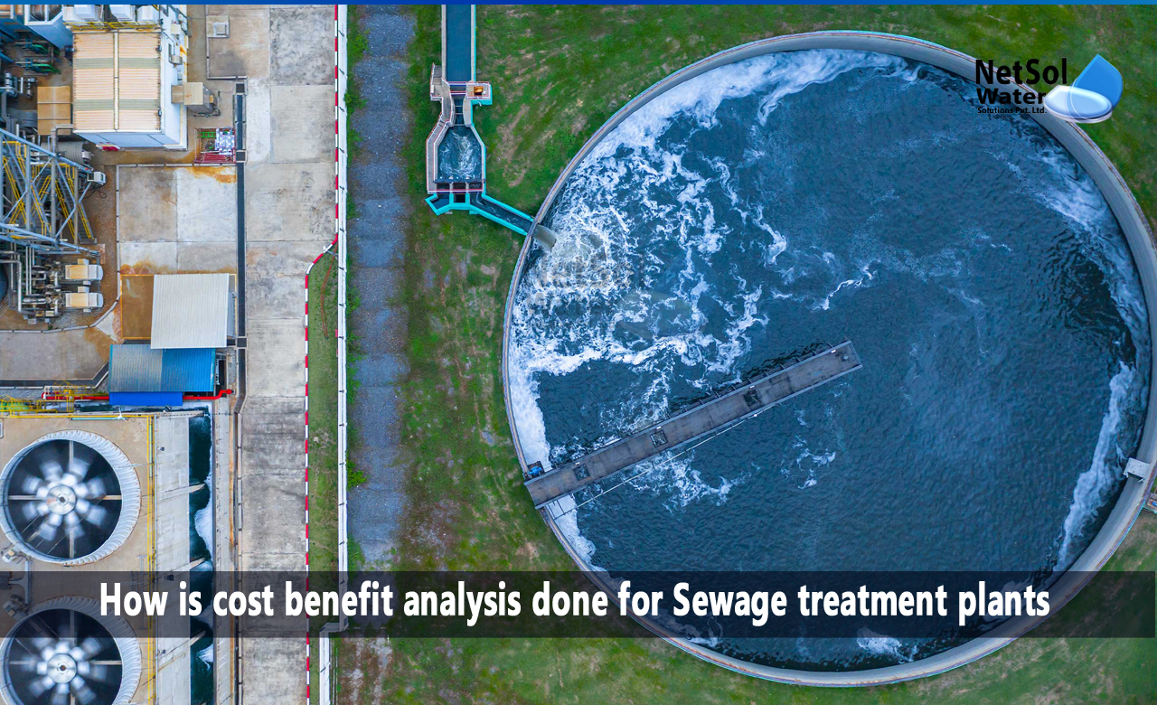 How is cost benefit analysis done for Sewage treatment plants