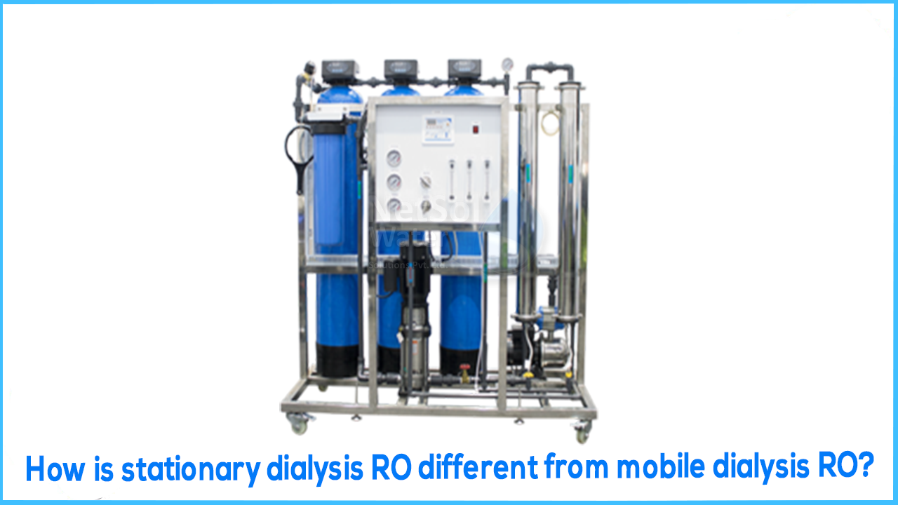 How is stationary dialysis RO different from mobile dialysis RO?