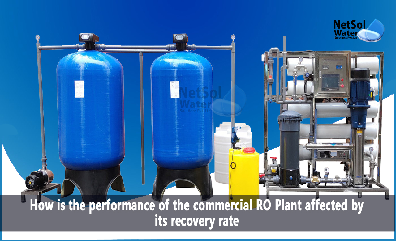 A commercial RO plant's recovery rate affects its performance