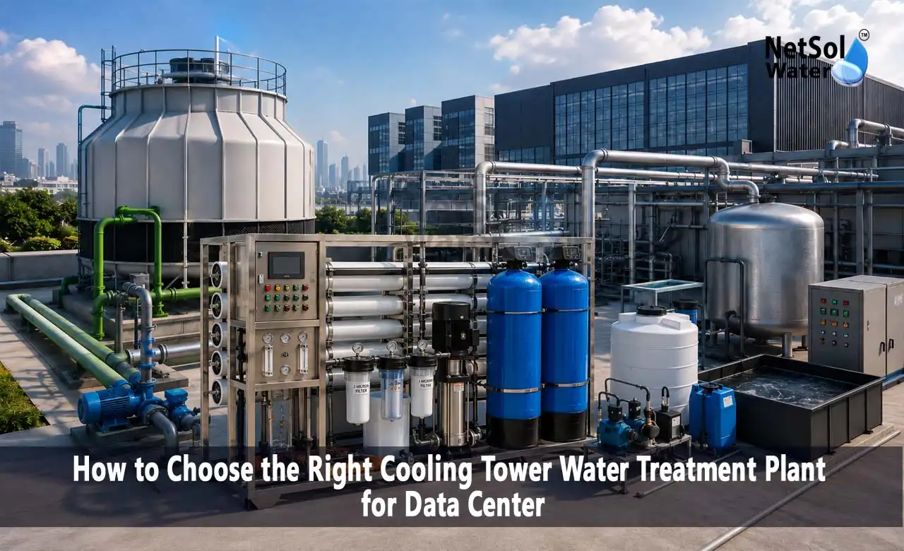 cooling tower water treatment, data center cooling, water treatment plant, cooling tower chemicals, data center water management