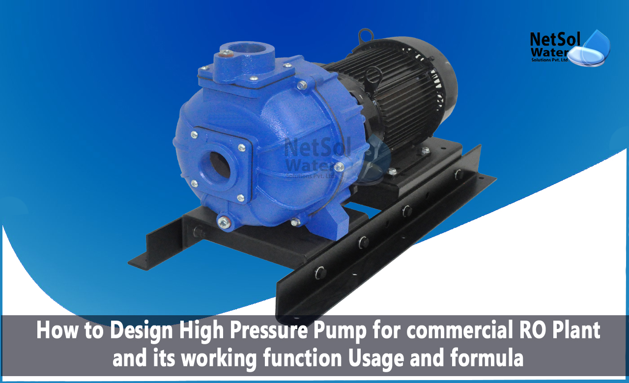 reverse osmosis high pressure pump calculation, high pressure pump selection for ro plant, desalination plant design calculation