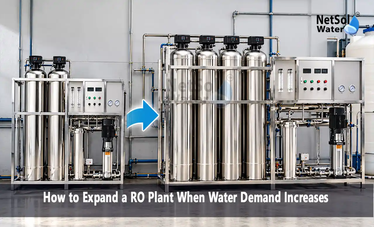 RO plant expansion, how to expand a RO plant, industrial RO plant capacity increase, RO plant upgrade, parallel RO train, RO plant recovery and reject water, RO pretreatment upgrade, industrial RO plant manufacturer
