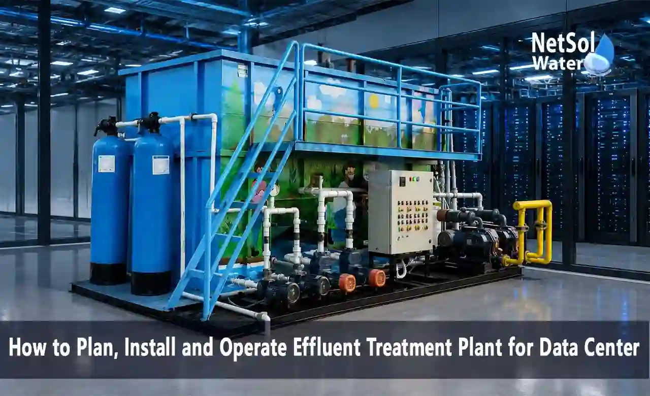 effluent treatment plant for data center, ETP data center, data center wastewater treatment, data center water management, zero liquid discharge data center, cooling tower blowdown treatment, data center ETP design