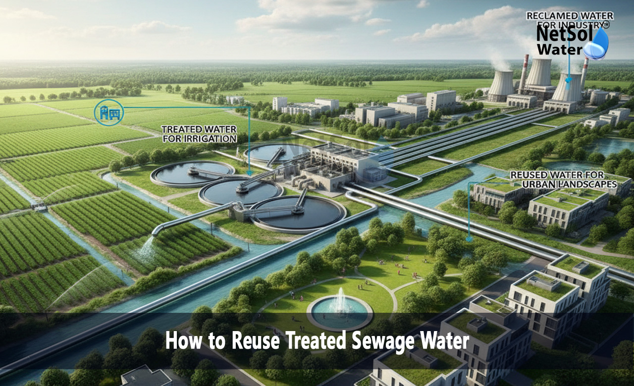 How to reuse treated sewage water in india, Guidelines for reuse of treated wastewater, Reuse of treated wastewater in India