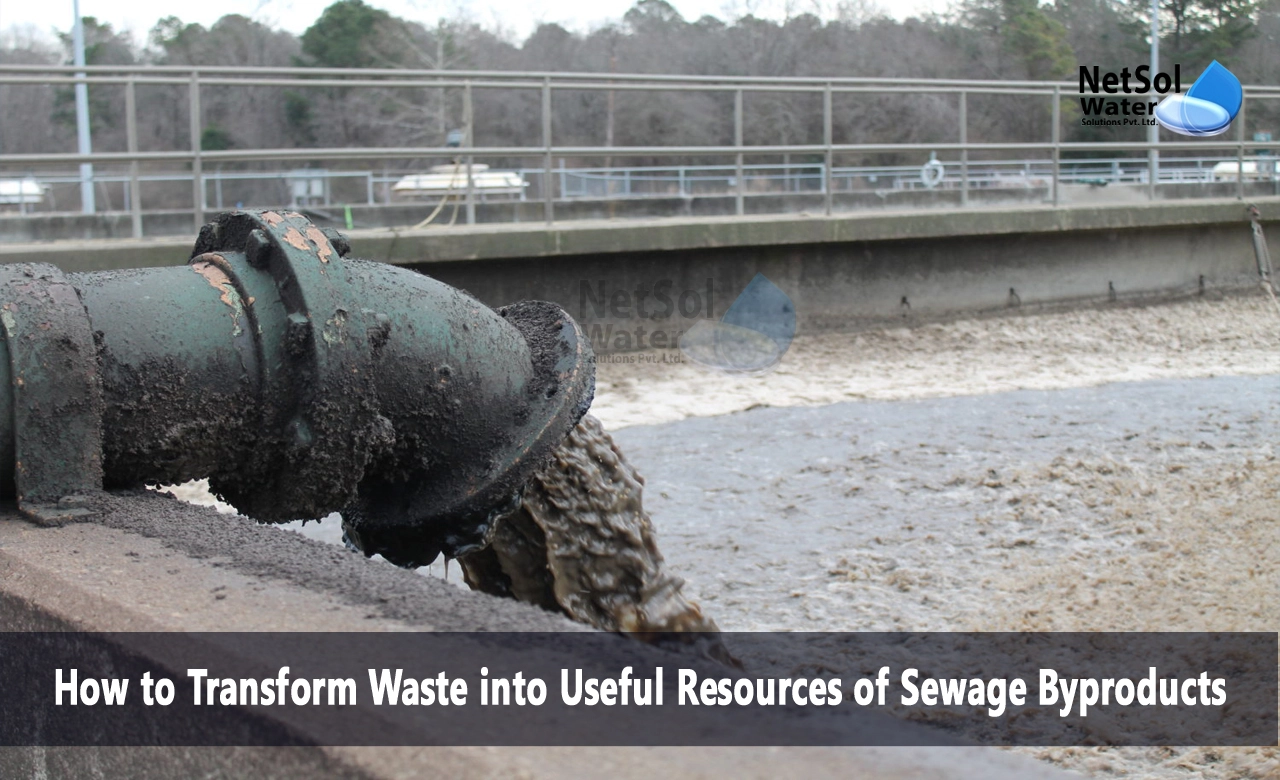 What are the uses of sewage byproducts, What are the products of sewage waste, How can we convert sludge into useful substances