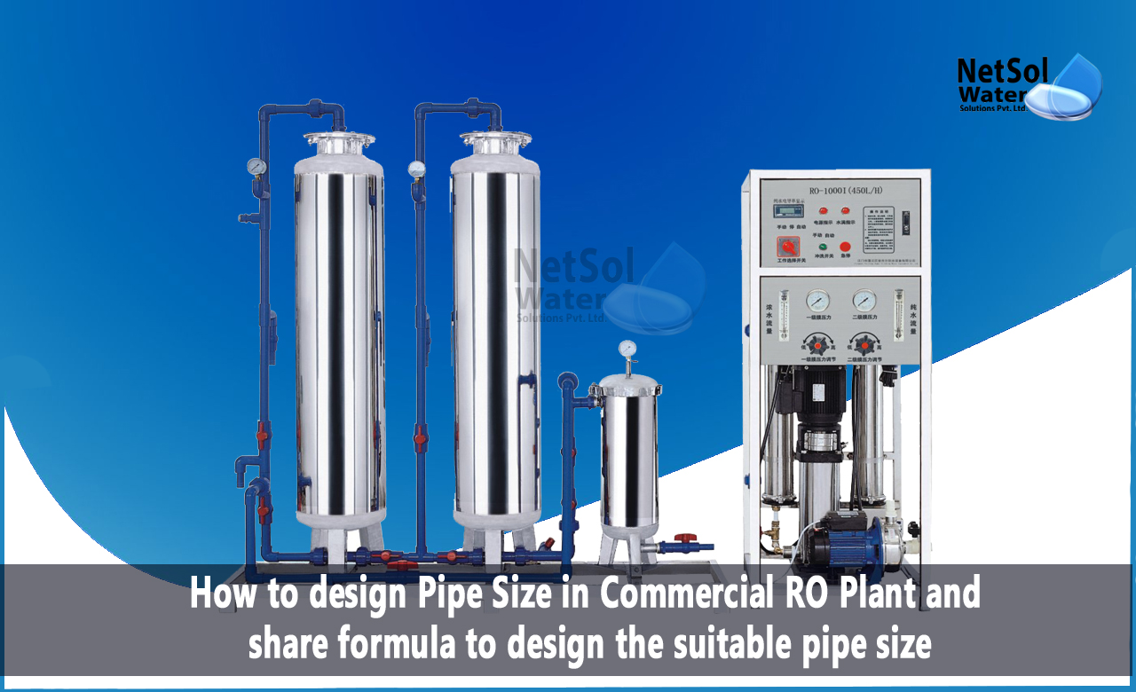 How to design Pipe Size in Commercial RO Plant, 