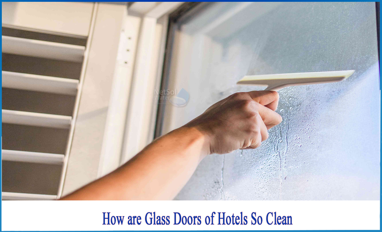 how to keep glass shower doors from spotting, how to clean glass shower doors with hard water stains, how do professionals clean glass shower doors