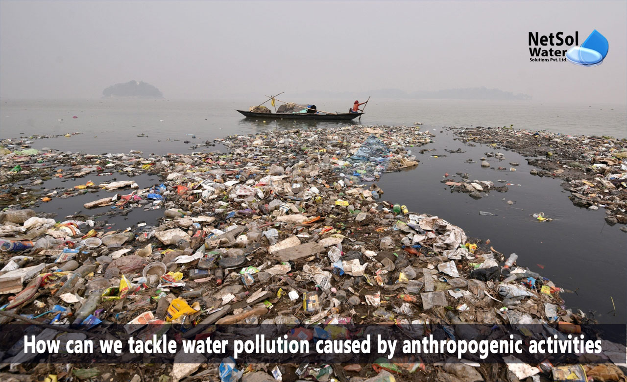 what human activities cause water pollution, how can we control water pollution, what causes water pollution