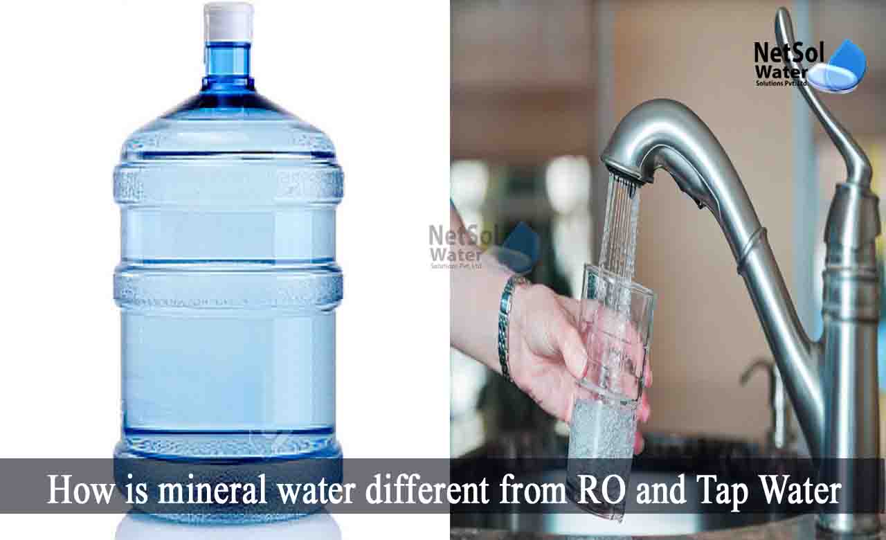 difference between mineral water and ro water, mineral water different from RO and Tap Water