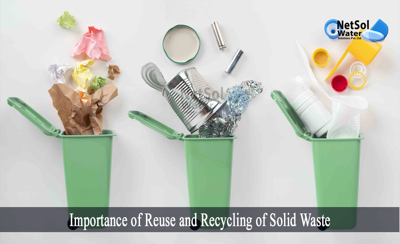 recycling of solid waste, importance of reuse reduce recycle, advantages and disadvantages of reuse