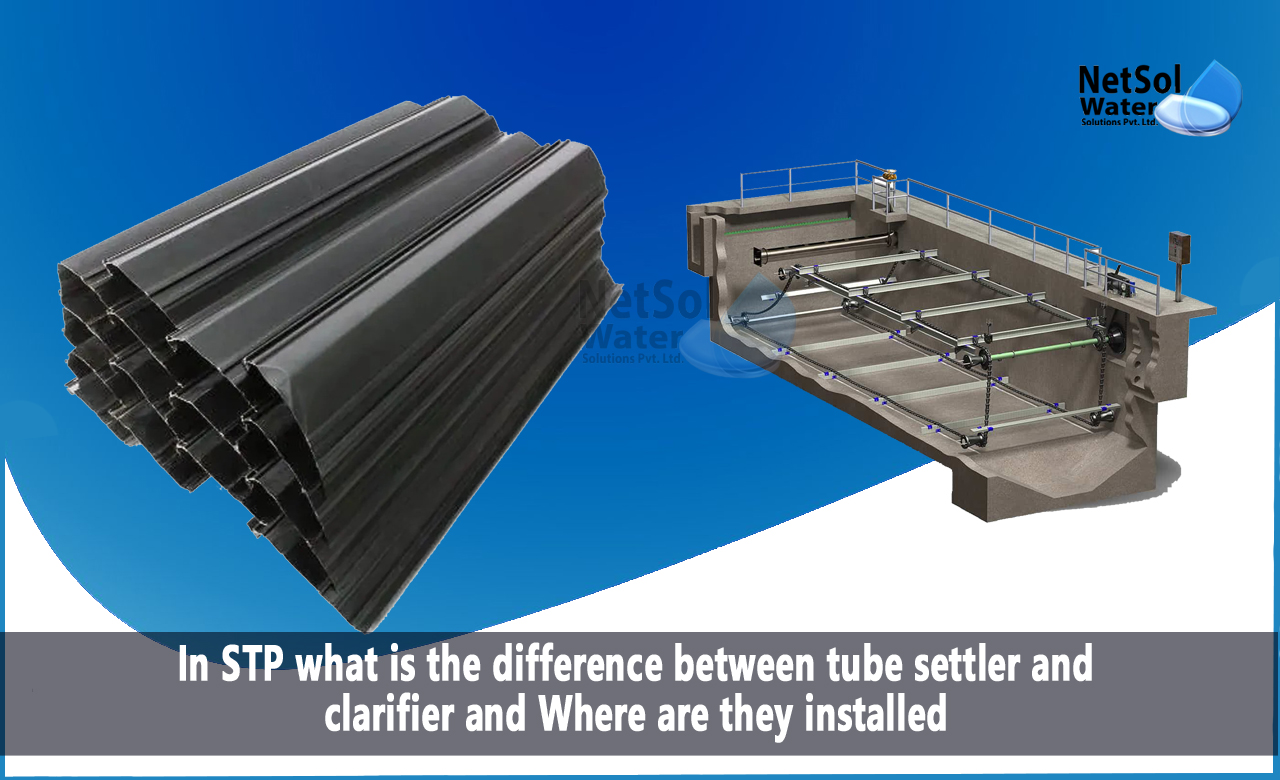 What are tube settlers, Working principle of tube settlers, What are clarifiers in sewage treatment plants