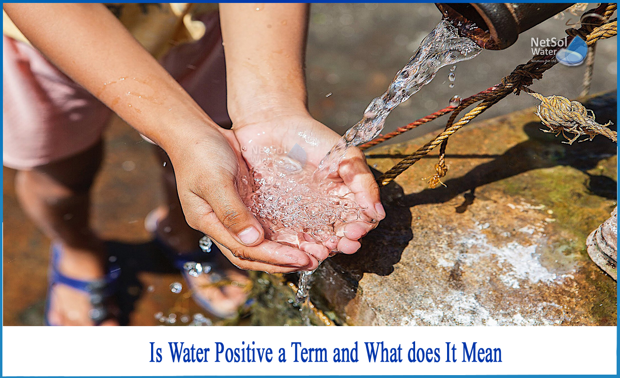 water positive definition, is water positive or negative, water positive companies in india