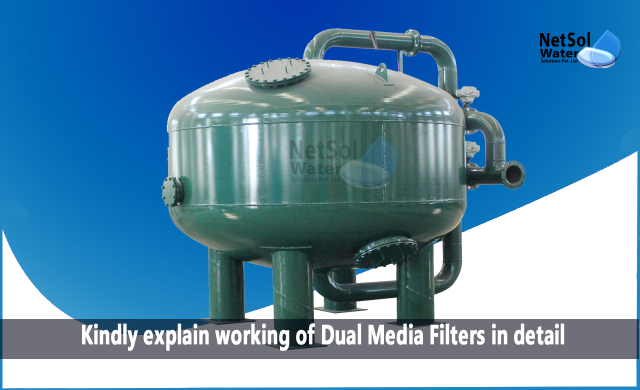 What is Dual Media Filter or DMF, Types of dual media filter , Working of Dual media filter for water treatment processes