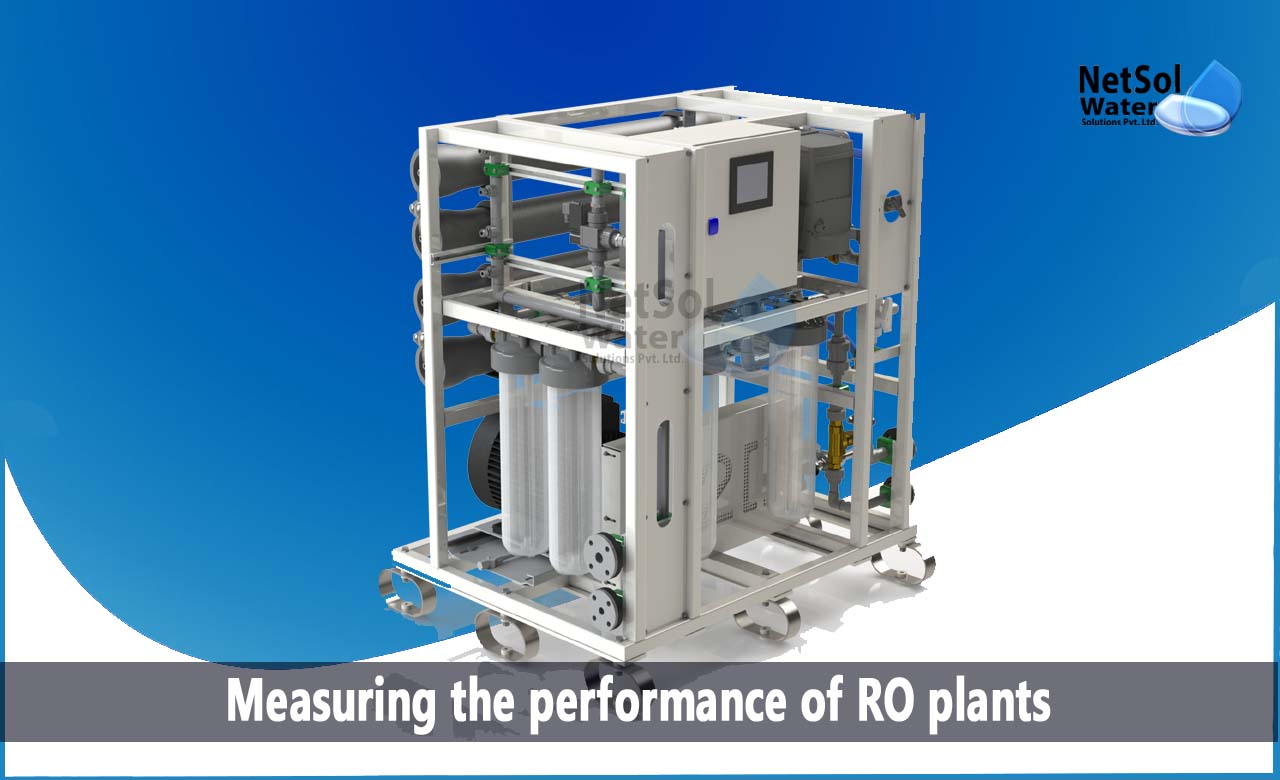 pressure drop across reverse osmosis membrane, Reverse osmosis performance and design calculations, Measuring the performance of RO plants